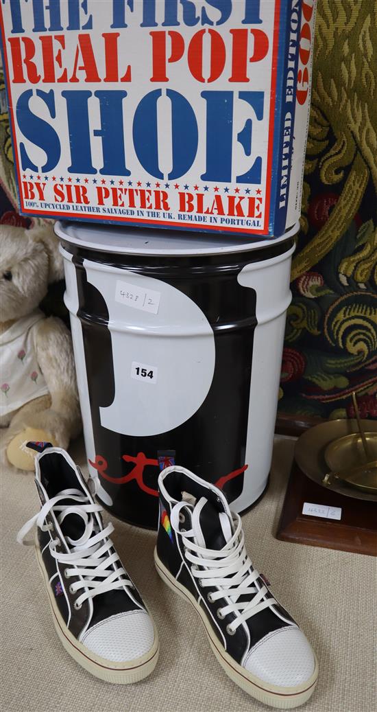 Peter Blake The First Real Pop Shoe limited edition 9/600 in original box and tin tube